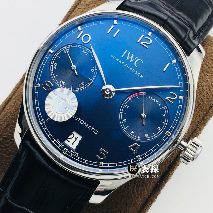 ZF FactoryIWC watch Portuguese watch men's blue dialleather strap model pictures and prices front live photo