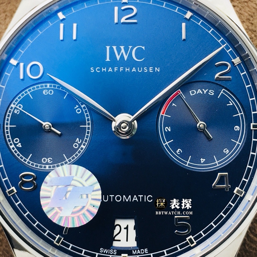 ZF FactoryIWC watch Portuguese watch men's blue dialleather strap model pictures and prices front live photo