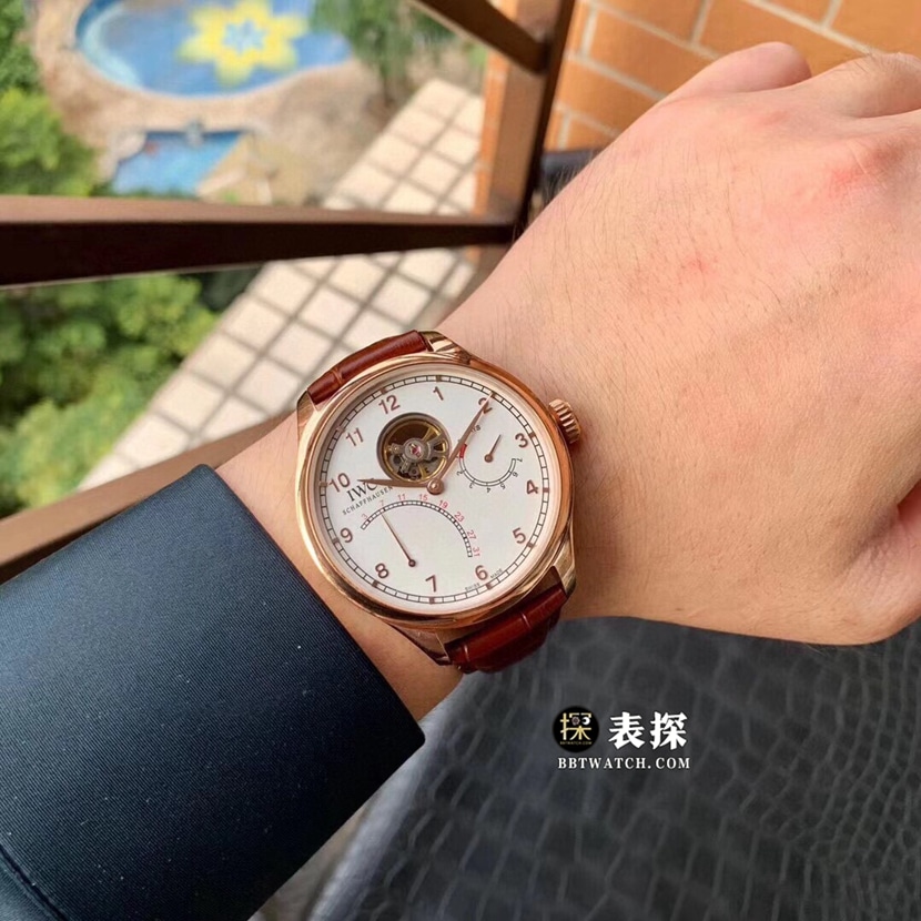 IWC watch men's Portugal IW5044021:1super watch silver dialtourbillonleather strap model pictures and prices front live photo