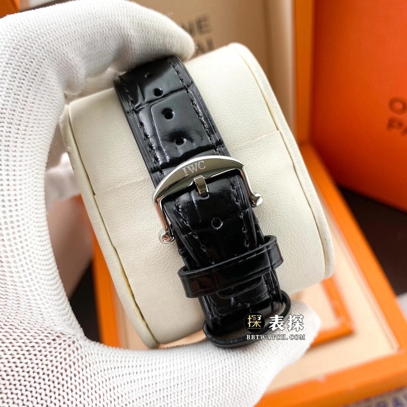 IWC watch Portofino top-tier high-quality watch men's silver white leather strap model pictures and prices braceletlive photos