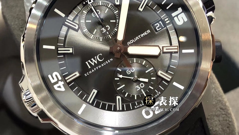 V6 factory IWC watch men's marine timepiece watch rock gray panda dial rubber model picture and price front live photo