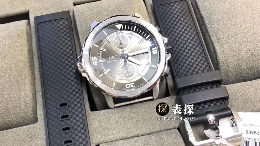 V6 factory IWC watch men's marine timepiece watch rock gray panda dial rubber model picture and price front live photo