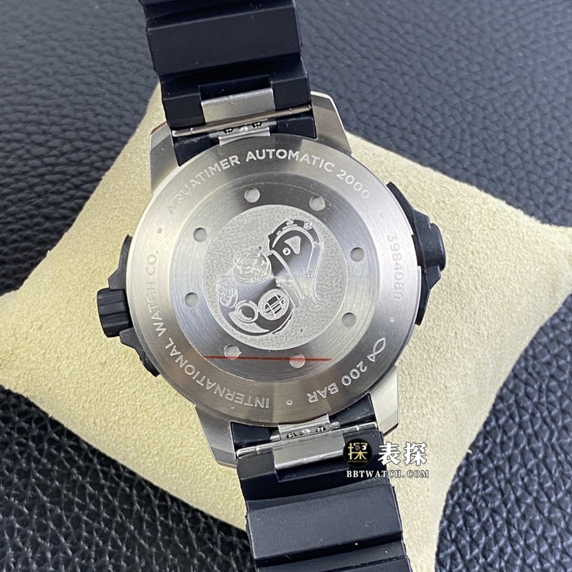 V6s factory IWC watch marine timepiece watch men's black dial rubber model pictures and prices caseback live photo