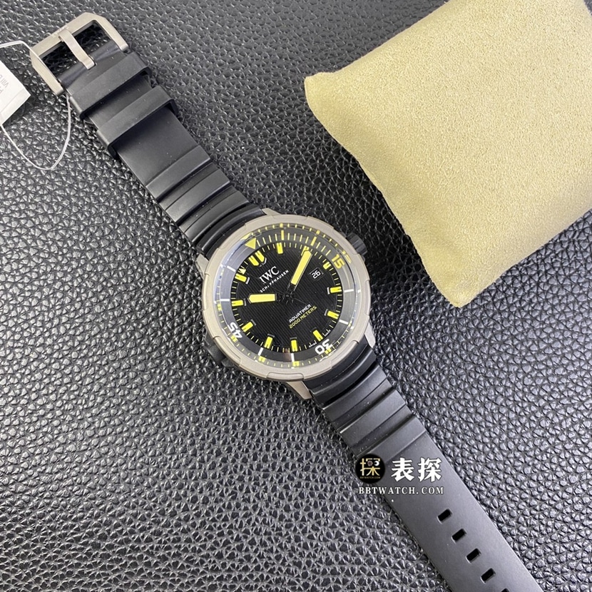 V6s factory IWC watch marine timepiece watch men's black dial rubber model pictures and prices front live photo