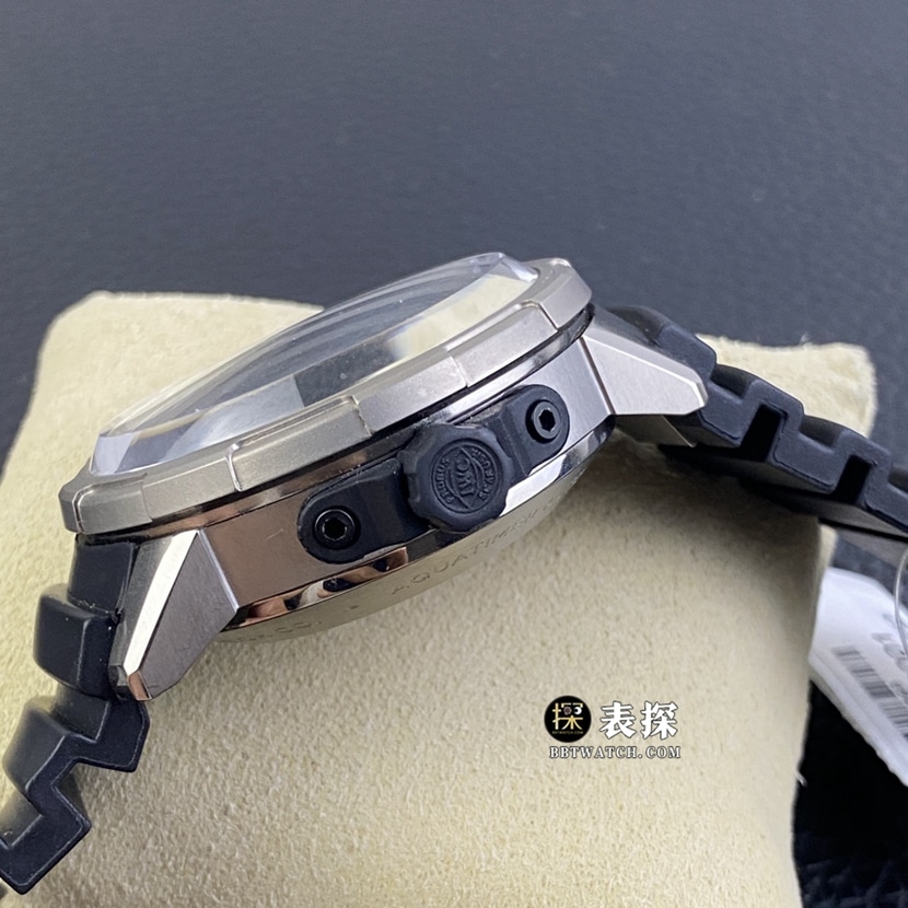 V6s factory universal watch Aquatimer super A imitation watches men's black disk rubber models pictures and price side real picture
