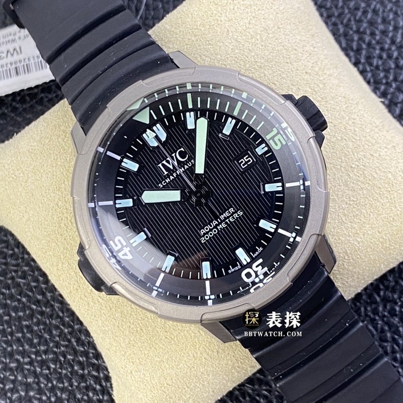 V6s factory universal watch Aquatimer super A imitation watches men's black disk rubber models pictures and price front real picture