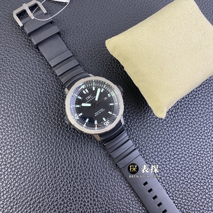 V6s factory universal watch Aquatimer super A imitation watches men's black disk rubber models pictures and price front real picture