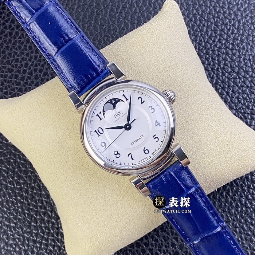 TWC factory IWC Express Wenxi IW459306super watch men's silver white dialmoon phaseleather strap model picture and price front live photo