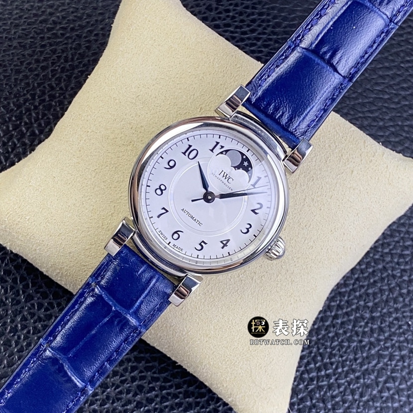 TWC factory IWC Express Wenxi IW459306super watch men's silver white dialmoon phaseleather strap model picture and price front live photo