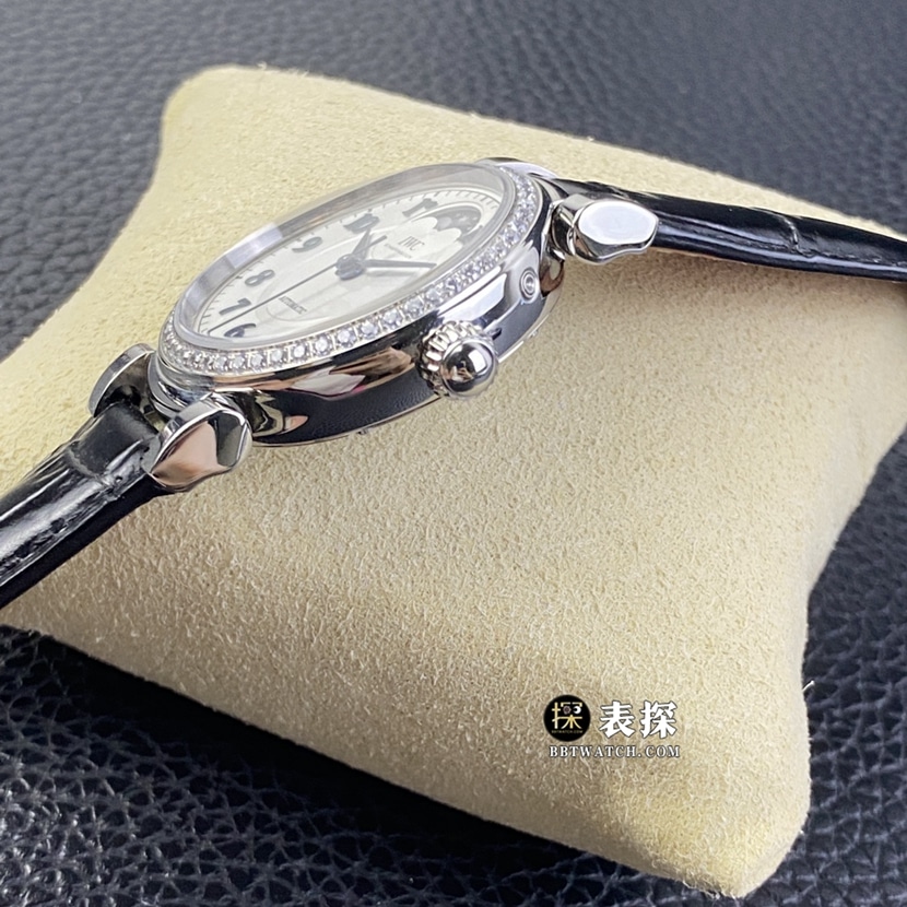 TWC factory IWC Express Wenxi IW459306super watch men's silver white dialmoon phaseleather strap model picture and price side live photo