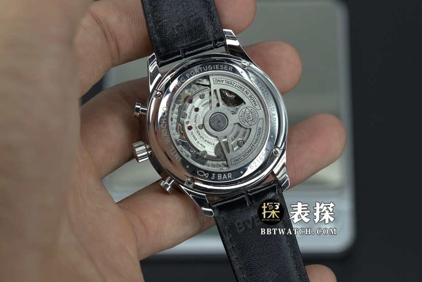 ZF FactoryIWC Portugal top-tier watch green dial silver needle leather strap model pictures and prices caseback live photo