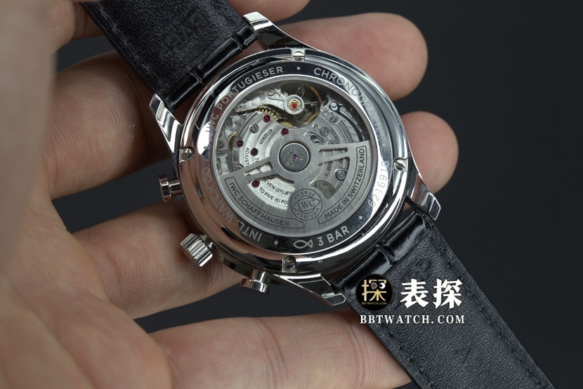ZF FactoryIWC Portugal top-tier watch green dial silver needle leather strap model pictures and prices caseback live photo