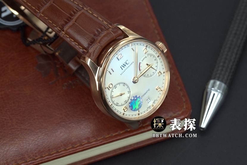 ZF FactoryIWC Portugal top-tier 1:1super watch men's rose gold white leather strap model pictures and prices overall live photos