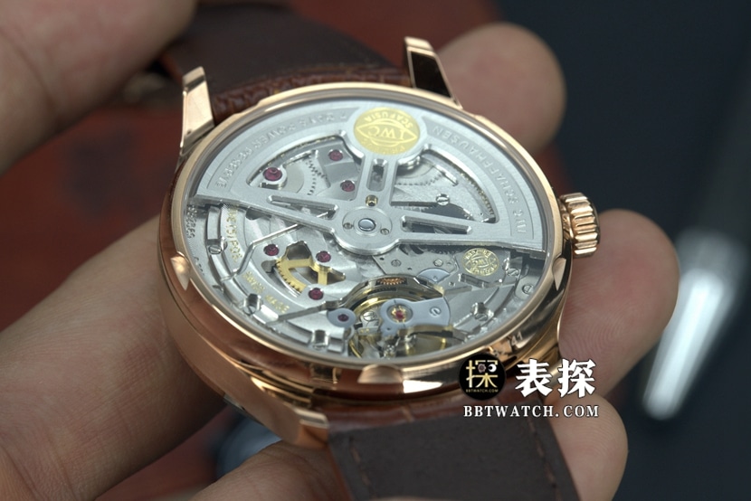 ZF FactoryIWC Portugal top-tier 1:1super watch men's rose gold white leather strap model pictures and prices caseback live photo