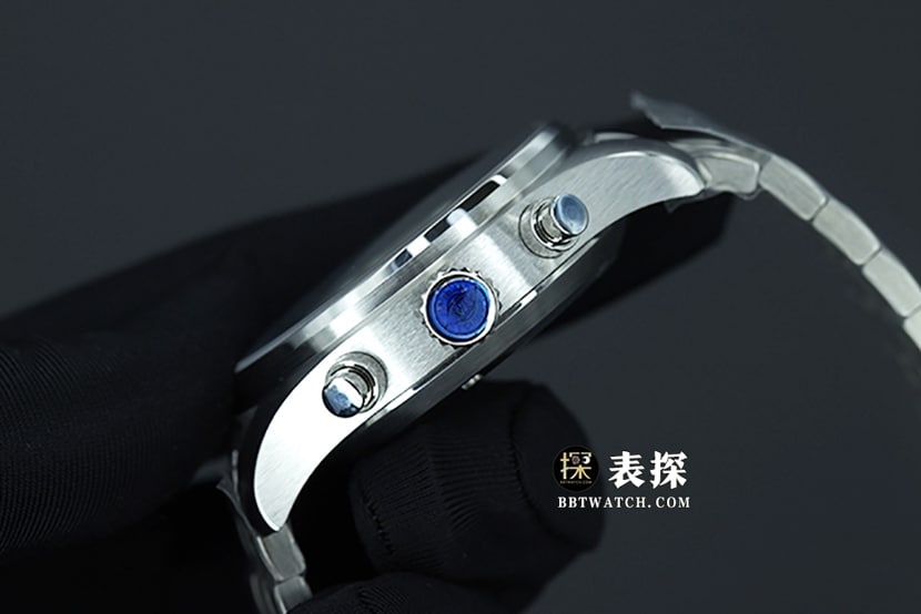 ZF factory Universal Pilot Chronograph IW377717 super A watches men's blue disk steel strap models pictures and price side real picture