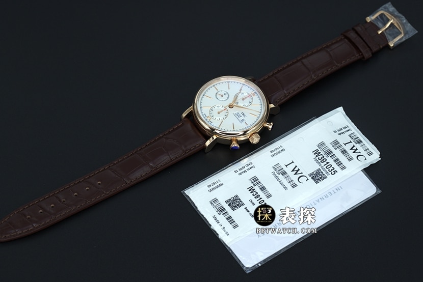Universal Portofino Top collectible watches Men's Mechanical 6-Hand Chronograph White Plate strap models Pictures and Prices Front View Photos