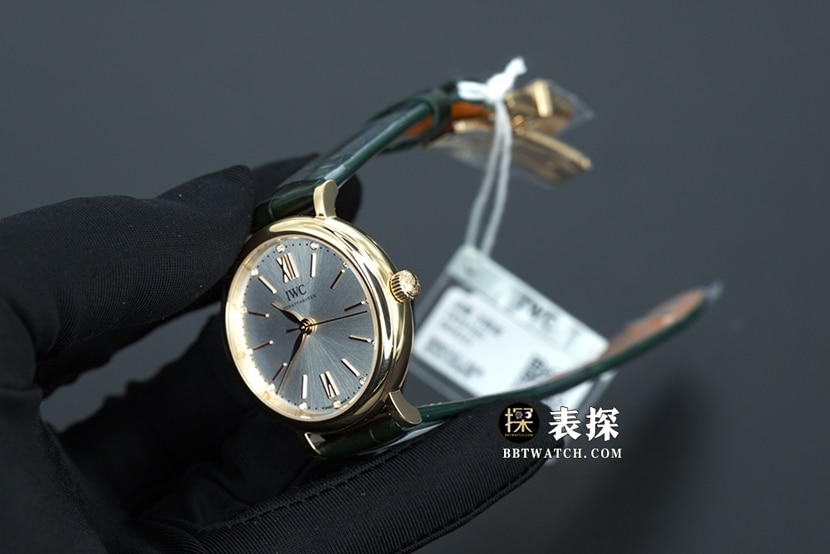 IWC Portofino top-tier watch ladies dial gold needle leather strap model pictures and prices overall live photos