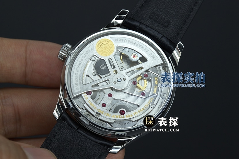 YL factory IWC Portugal top-tier 1:1high-quality watch men's Portuguese seven black dialleather strap model pictures and prices caseback live photo