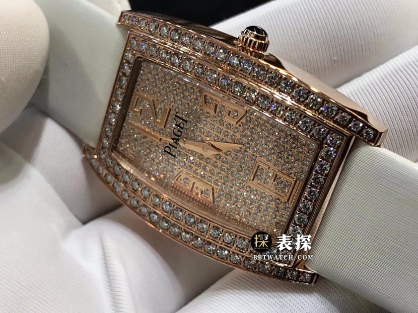 Count High-A Watch Women's Rose Gold Diamond Inlaid Dial Leather Strap Style - Pictures and Price - Side Real Shot