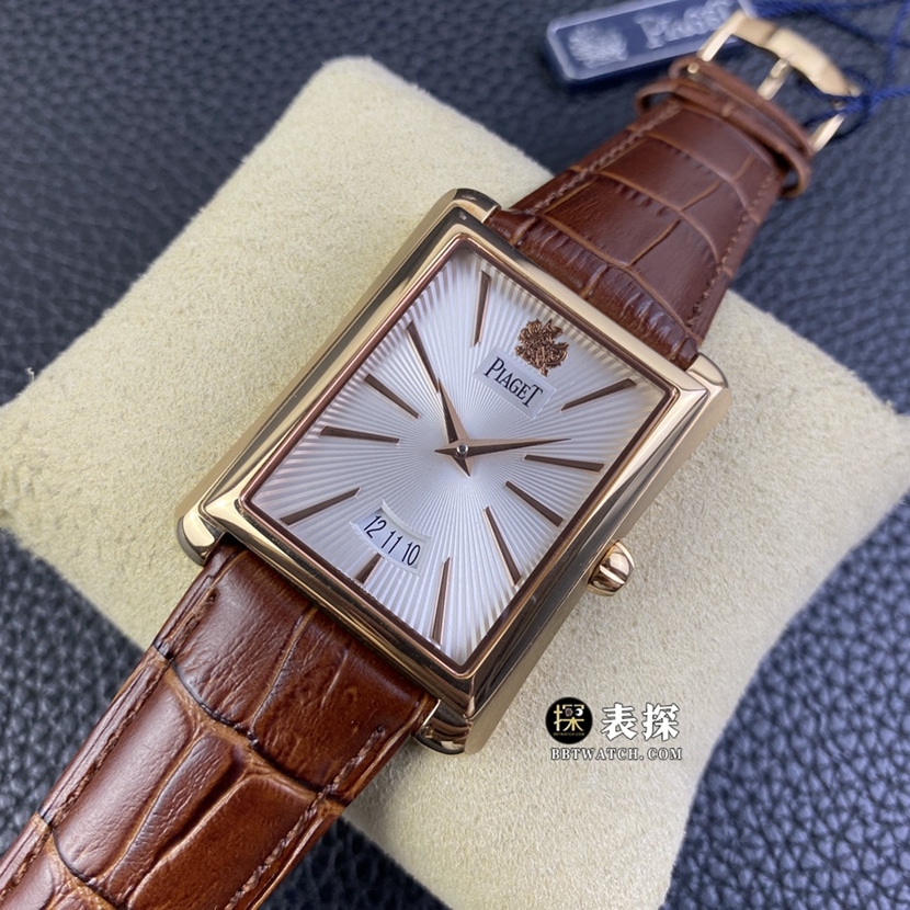 KZ factory Piaget watch men's silver gray plate leather strap model pictures and prices front live photo