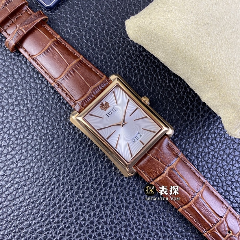 KZ factory Piaget watch men's silver gray plate leather strap model pictures and prices front live photo