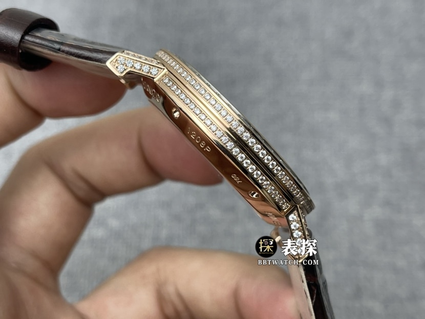 UU factory Piaget top-tier watch men's full diamond plate leather strap model pictures and prices side live photo
