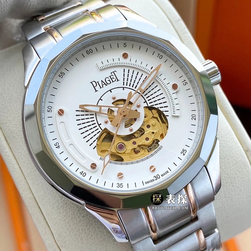 Piaget top-tier 1:1high-quality watch men's white dialsteel bracelet model pictures and prices front live photo