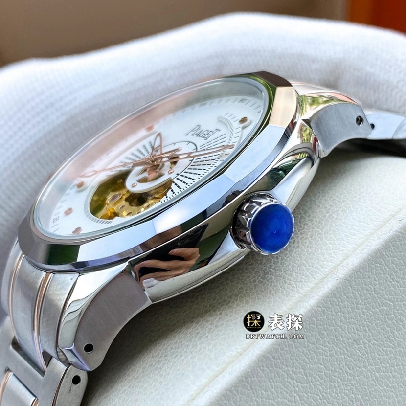 Piaget top-tier high-quality watch men's white dialsteel bracelet model pictures and prices side live photo