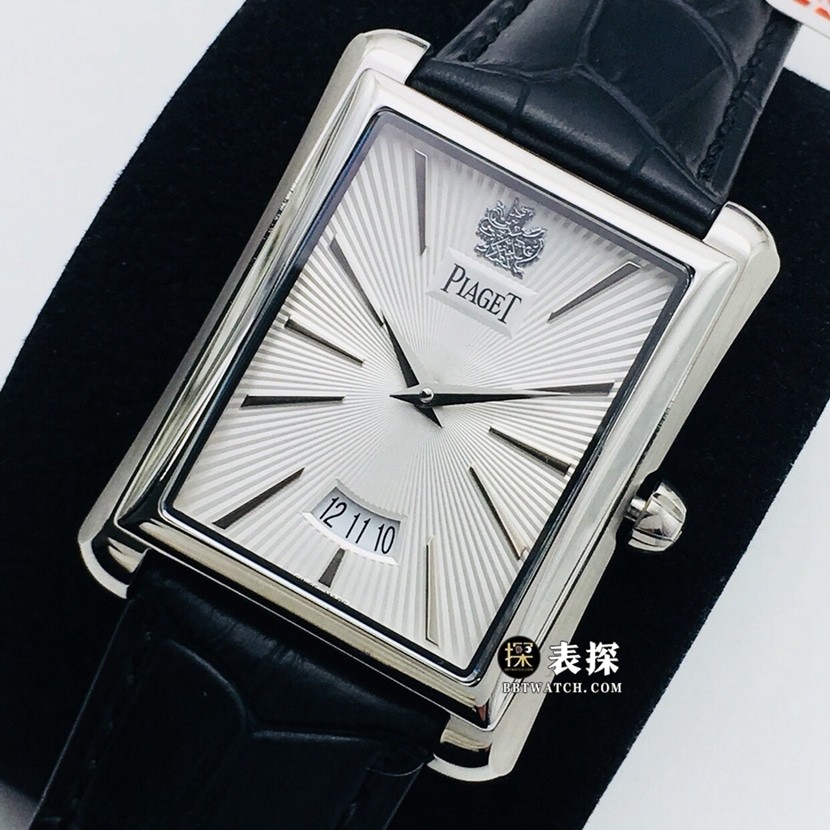 KZ factory Piaget G0A32120top-tier 1:1super watch men's silver gray plate leather strap model picture and price front live photo