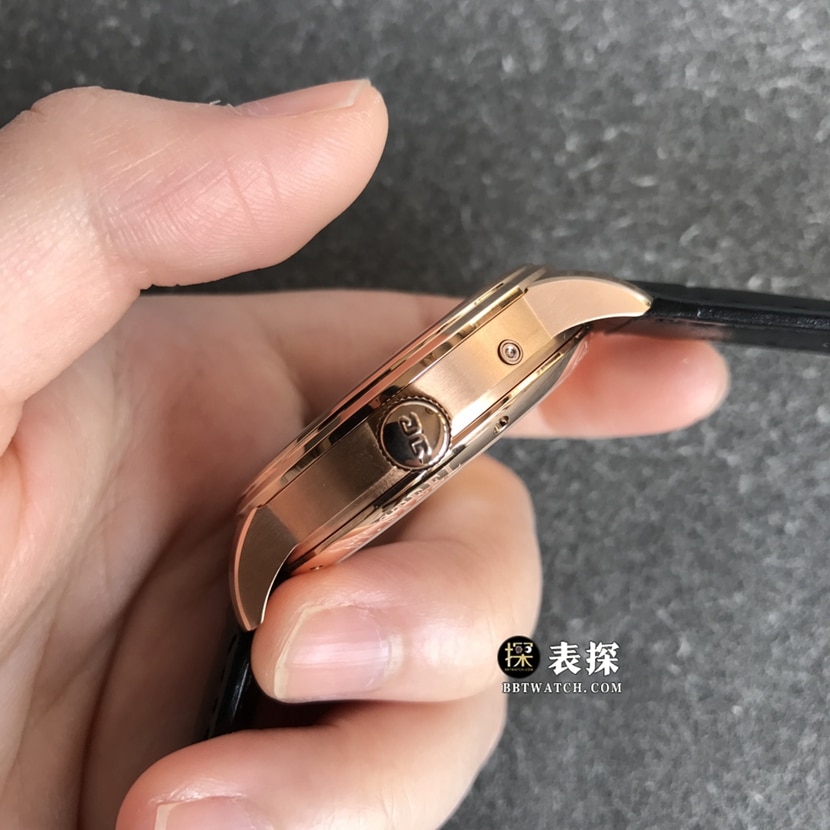 GL factory Glashütte Original original watch men's white dialmoon phaserose goldleather strap picture and price side live photo