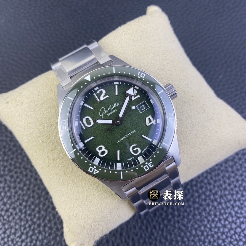 RXW factory Glashütte Original original development top-tier watch men's green dialsteel bracelet model pictures and prices front live photo