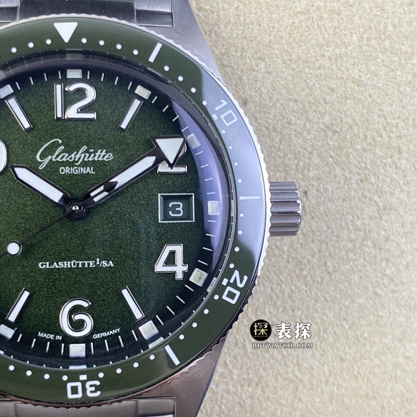 RXW factory Glashütte Original original development top-tier watch men's green dialsteel bracelet model pictures and prices front live photo