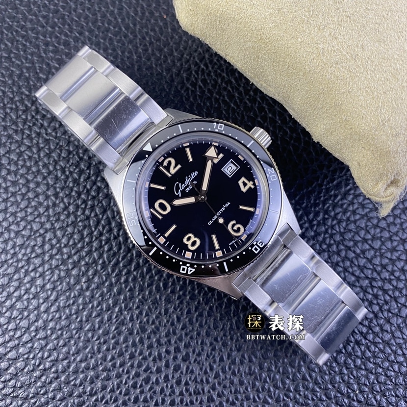 RXW factory Glashütte Original original development top-tier 1:1high-quality watch men's black dialsteel bracelet model pictures and prices front live photo