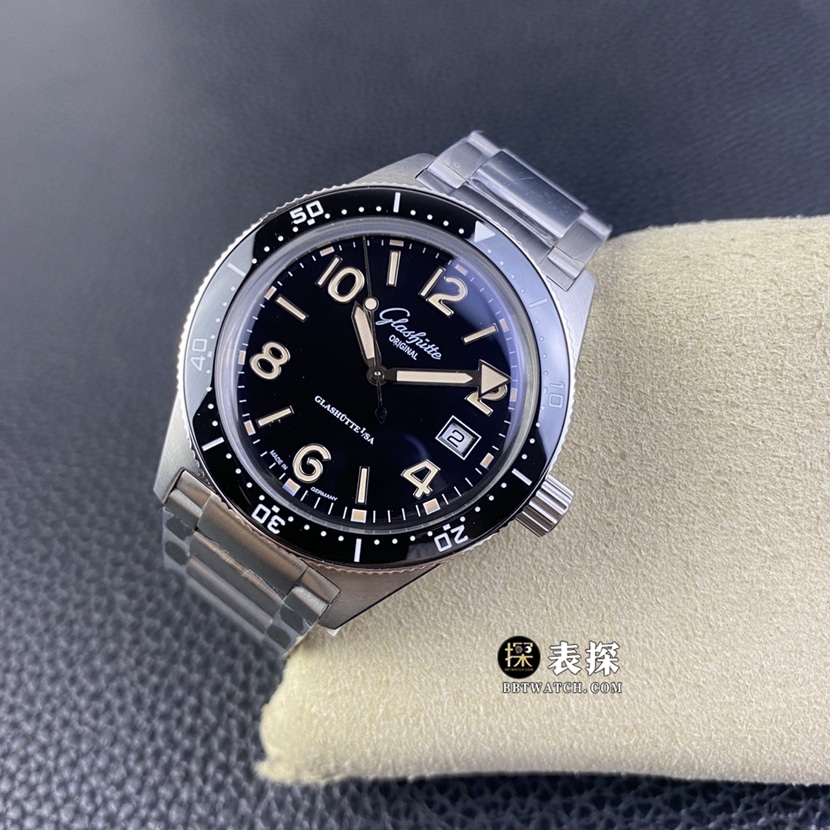 RXW factory Glashütte Original original development top-tier 1:1high-quality watch men's black dialsteel bracelet model pictures and prices front live photo