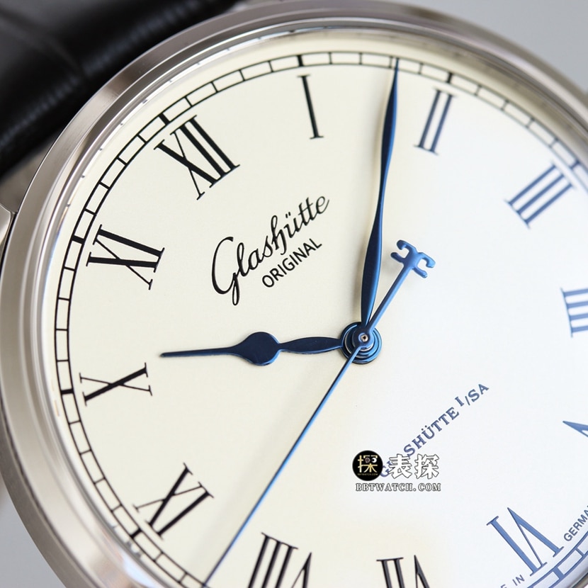 3WF factory Glashütte Original original MP top-tier watch men's white dialleather strap picture and price front live photo