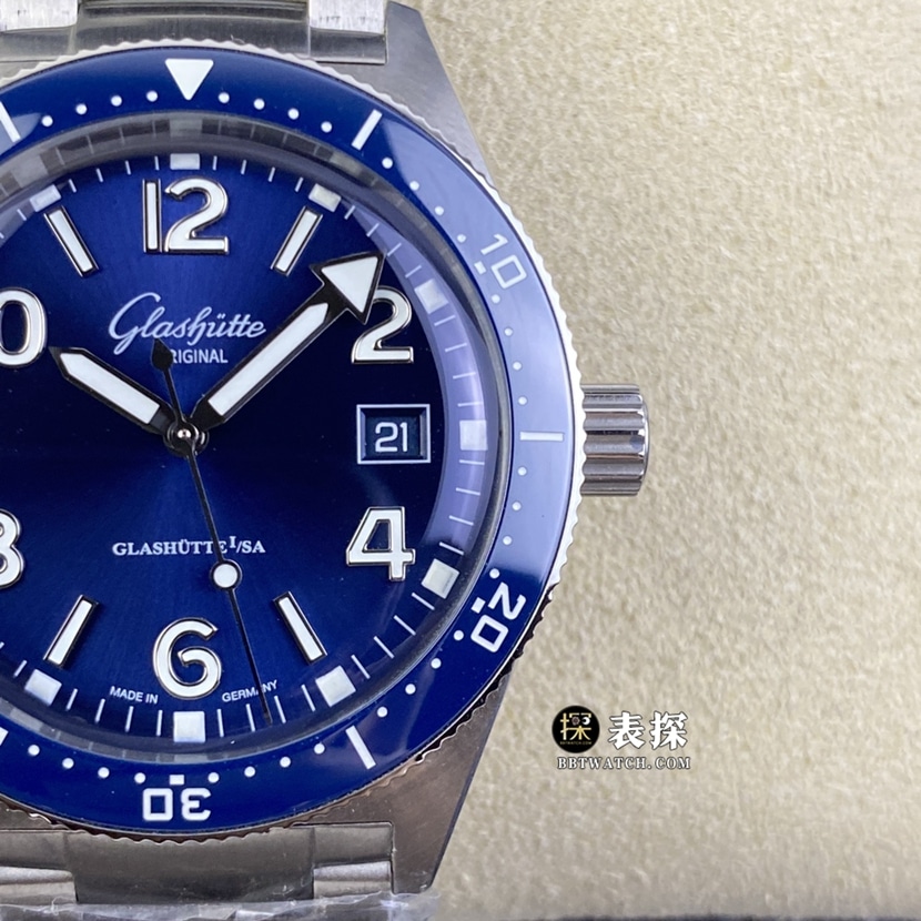 Glashütte Original top-tier watch men's blue dialsteel bracelet picture and price front live photo