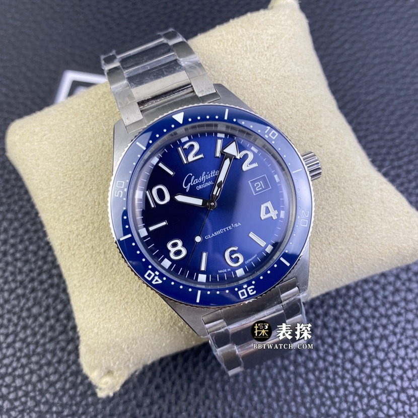 Glashütte Original top-tier watch men's blue dialsteel bracelet picture and price front live photo