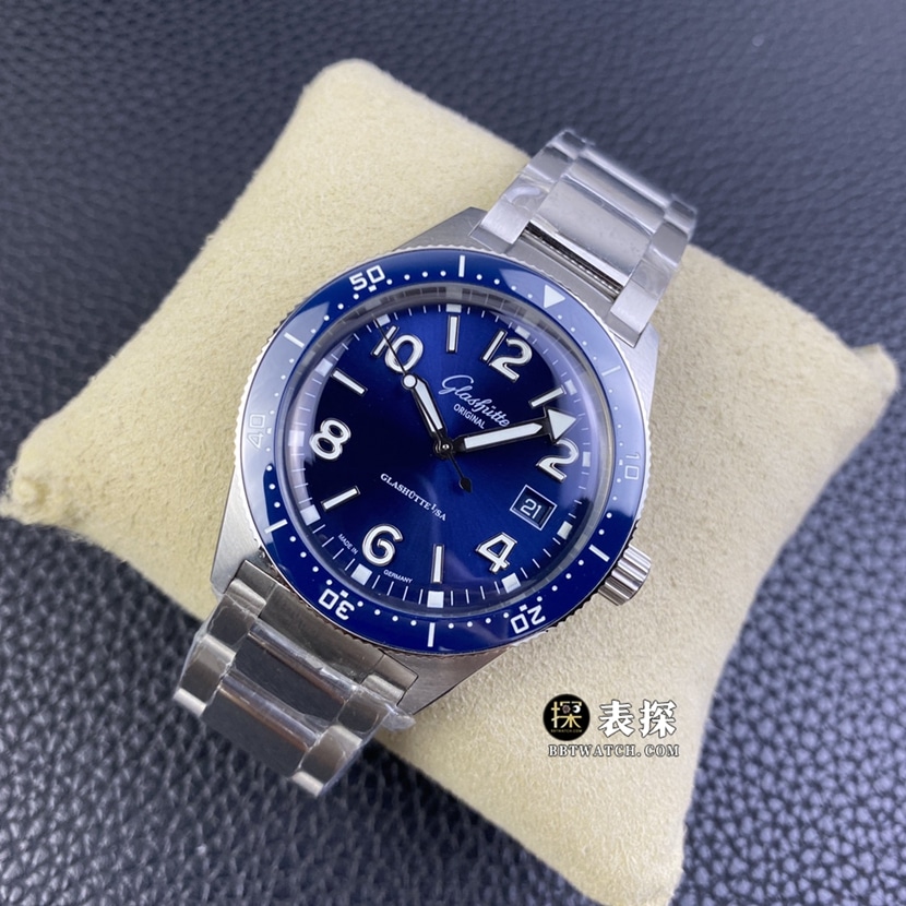 Glashütte Original top-tier watch men's blue dialsteel bracelet picture and price front live photo