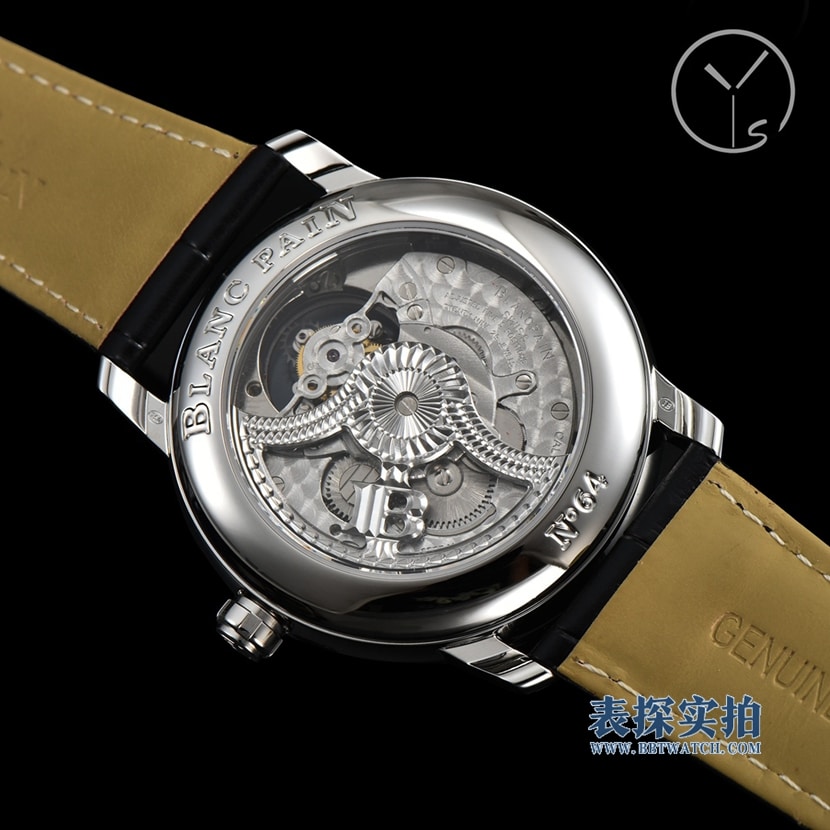 Top YS Blancpain Upgrade Classic Series Black Disc Tourbillon Men's Mechanical Watch Movement