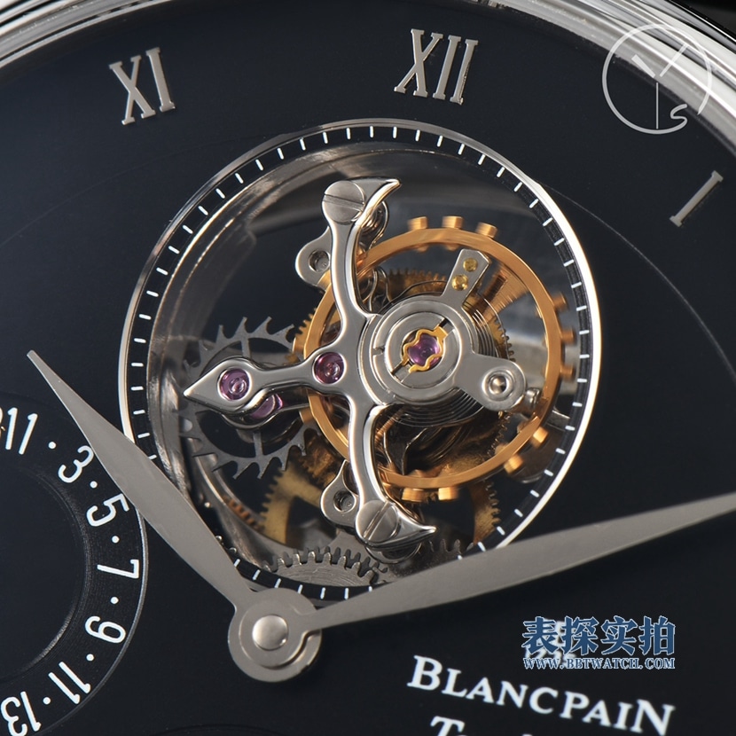 Top YS Blancpain Upgrade Classic Series Black Disc Tourbillon Men's Mechanical Watch Movement