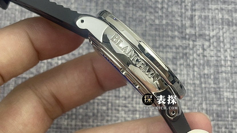 ZF Factory Blancpain Fifty Fathoms 5008B Top Watch Men's Dark Gray Dial Barracuda Rubber Model Images and Price Side Real Shot