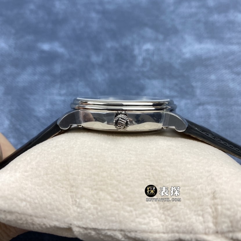OM FactoryBlancpain classic top-tier 1:1super watch men's white dialmoon phaseleather strap picture and price side live photo