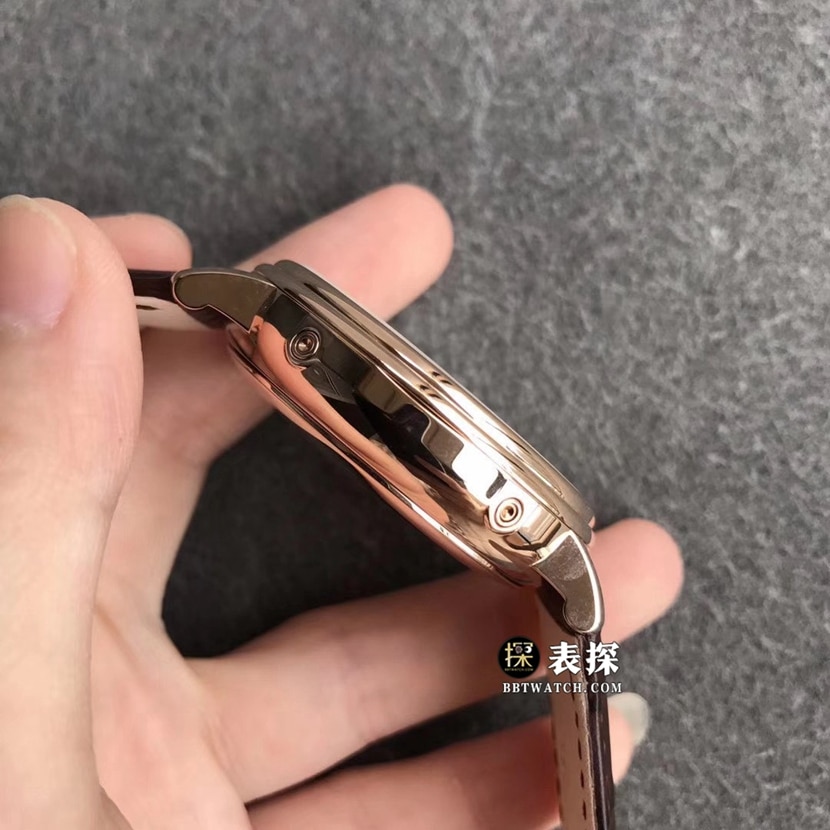 TTC factory Blancpain classic 6263super watch men's white dialmoon phaseleather strap model pictures and prices side live photo