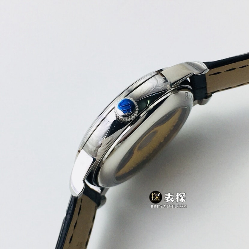 AN FactoryBlancpain classic top-tier watch women's white dialleather strap model pictures and prices side live photo