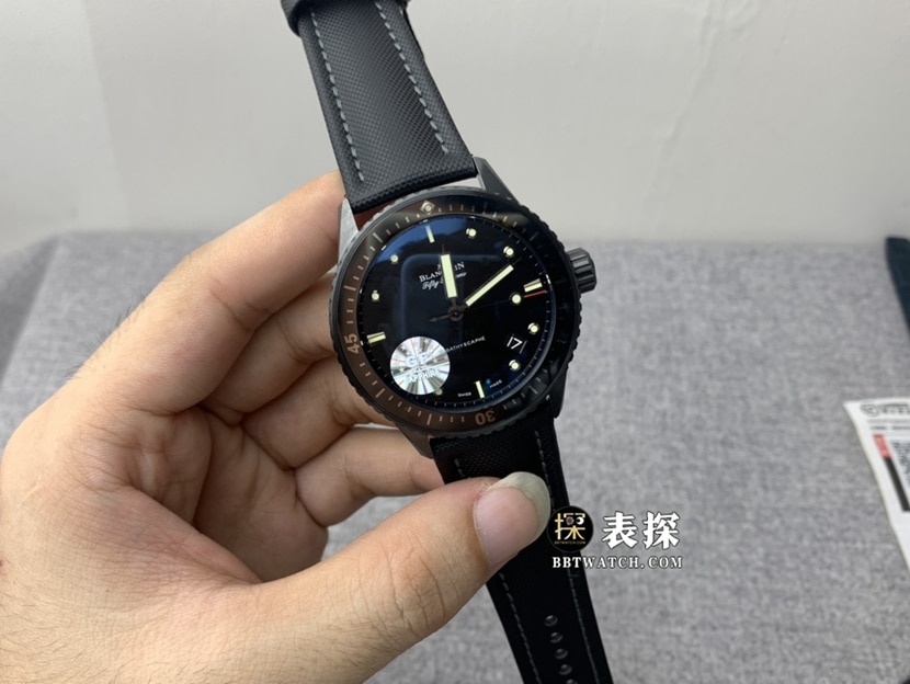 GF Factory Blancpain Fifty Fathoms 5000 Top collectible watches Men's Black Plate strap models Pictures and Prices Front Actual Pictures