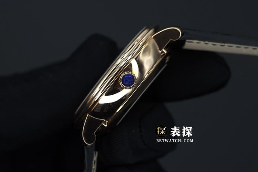 OM FactoryBlancpain classic 6654top-tier 1:1high-quality watch men's moon phase display white dialleather strap model pictures and prices side live photo