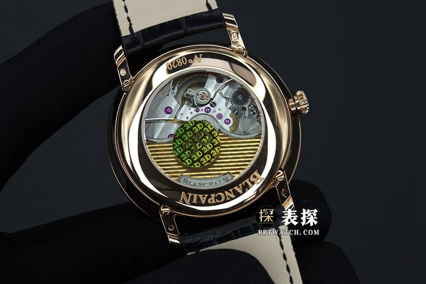 OM FactoryBlancpain classic 6654top-tier 1:1high-quality watch men's moon phase display white dialleather strap model picture and price caseback live photo
