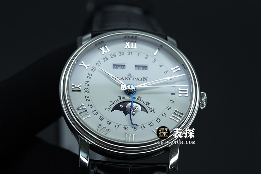 OM Factory Blancpain classic 66541:1super watch men's moon phasewhite dialleather strap model pictures and prices front live photo