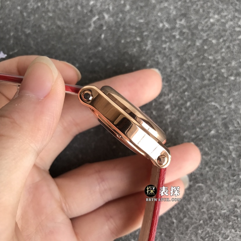 TWF factory Chopard women's five-bead happy diamond watch women's white dialleather strap model pictures and prices side live photo