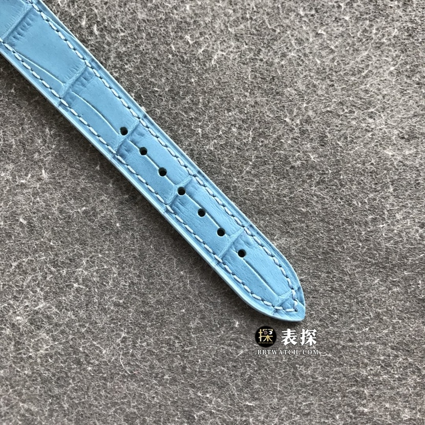 TWF factory Chopard women's five-bead happy diamond watch blue dialleather strap model pictures and prices braceletlive photos